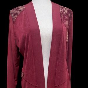 Women's Red Cardigan Sweater